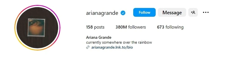 Ariana Grande Instagram profile pic