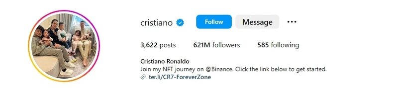 Cristiano Ronaldo Instagram Profile Cristiano Ronaldo most followed person on Instagram