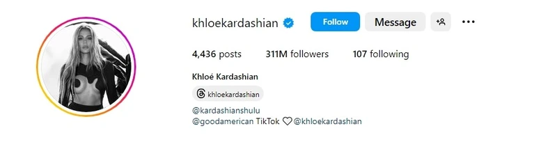 Khloé Kardashian Instagram profile Picture