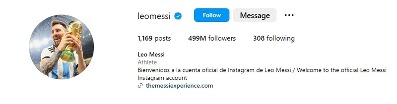 Lionel Messi Instagram profile picture